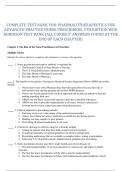 COMPLETE TEST BANK FOR: PHARMACOTHERAPEUTICS FOR ADVANCED PRACTICE NURSE PRESCRIBERS, 5TH EDITION WOO ROBINSON TEST BANK (ALL CORRECT ANSWERS FOUND AT THE END OF EACH CHAPTER)