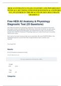 HESI A2 ENTRANCE EXAM| ANATOMY AND PHYSIOLOGY  WITH ALL SECTIONS| UPDATED QUESTIONS & ANSWERS|  91% FEATURED IN THE REAL EXAM| 2023-2024 UPDATE  GRADED A+ 