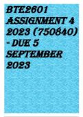 BTE2601 Assignment 4 2023 (750840) - DUE 5 September 2023