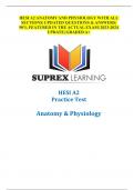 HESI A2 ANATOMY AND PHYSIOLOGY WITH ALL  SECTIONS| UPDATED QUESTIONS & ANSWERS|  90% FEATURED IN THE ACTUAL EXAM| 2023-2024 UPDATE| GRADED A+ 