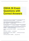 OSHA 30 Exam Questions with Correct Answers 