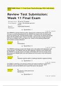 NRNP 6640 Week 11 Final Exam Psychotherapy With Individuals ,NRNP 6640 WEEEK 6 $NRNP 6640 MIDTERM 