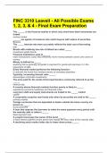  FINC 3310 Leavell - All Possible Exams 1, 2, 3, & 4 - Final Exam Preparation