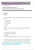 LEADERSHIP C157 Leadership Exam 2 Questions and Answers Latest Update 2023 Rated A+