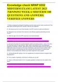 Knowledge check NRNP 6552 MIDTERM EXAM LATEST 2023  /NRNP6552 WEEK 6 MIDTERM 100  QUESTIONS AND ANSWERS|  VERIFIED ANSWERS