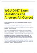 Bundle For WGU D167 Exam Questions and Answers All Correc