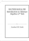 Introduction to Abstract Algebra 2nd Edition By Jonathan D. H. Smith (Solution Manual)