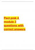 Pect prek 4 module 3 questions with correct answers