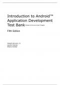 Introduction to Android Application Development, Android Essentials 5th Edition By Joseph Annuzzi, Lauren Darcey, Shane Conder (Test Bank)