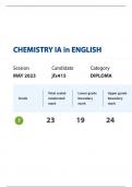 Level 7 HL Chemistry IA (Moderated 23/24) - Complexometric determination of the calcium content in chickpeas at different time intervals of simmering