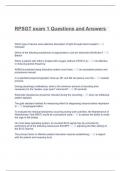 RPSGT exam 1 Questions and Answers.