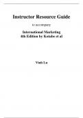 International Marketing 4th Asia-Pacific Edition By Kotabe Marshall, Ang Griffiths, Roberts Voola Helsen (Instructor Manual)