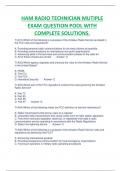 HAM RADIO TECHNICIAN MUTIPLE  (2023/2024) EXAM QUESTION POOL WITH  COMPLETE SOLUTIONS.