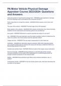 PA Appraisers License Exam BUNDLE 2023-2024 with Complete Questions and Answers (100% Verified Answers)