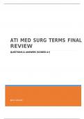 ATI MED SURG TERMS FINAL REVIEW QUESTIONS & ANSWERS (SCORED A+)