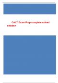 CALT Prep complete solved solution