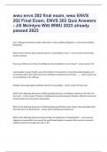 wwu envs 202 final exam, wwu ENVS 202 Final Exam, ENVS 202 Quiz Answers - Jill McIntyre Witt WWU 2023 already passed 2023