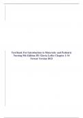 Test Bank For Introduction to Maternity and Pediatric Nursing 8th Edition BY Gloria Leifer Chapter 1-34 Newest Version 2023