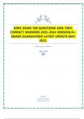 ENPC EXAM 100 QUESTIONS AND 100% CORRECT ANSWERS 2023-2024 VERSION/A+ GRADE GUARANTEED LATEST UPDATE MAY 2023.