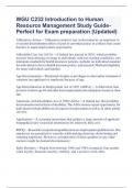 (Updated) WGU C232 Introduction to Human Resource Management Study Guide- Perfect for Exam preparation |530 Questions |Complete solutions