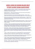 IASSC LEAN SIX SIGMA BLACK BELT STUDY GUIDE EXAM QUESTIONS 