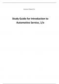 Introduction to Automotive Service 1st Edition By James Halderman, Darrell Deeter (Instructor Manual)