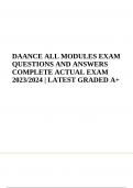 DAANCE FINAL EXAM QUESTIONS WITH ANSWERS COMPLETE 2023/2024 | LATEST GRADED A+