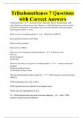 Trihalomethanes 7 Questions with Correct Answers