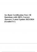 3cx Basic Certification Test | 30 Questions with 100% Correct Answers | Latest Update 2023/2024 (Graded A+)