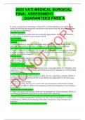 2023 VATI MEDICAL SURGICAL FINAL ASSESSMENT  _GUARANTEED PASS A