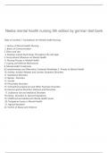 Table of contents I. Foundations for Mental Health Nursing   1. History of Mental Health Nursing  2. Basics of Communication  3. Ethics and Law  4. Develop-mental Psychology Throughout the Life Span  5. Sociocultural Influences on Mental Health  6. Nursin