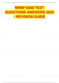 NRNP 6568 TEST QUESTIONS ANSWERS 2022 - REVISION GUIDE