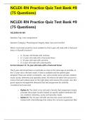 NCLEX-RN Practice Quiz Test Bank #9 (75 Questions)