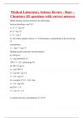 Medical Laboratory Science Review - Harr – Chemistry |81 questions with correct answers