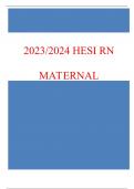 2023/2024 HESI RN MATERNAL