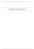 COUN 506 EXAM 4| VERIFIED SOLUTION 