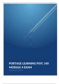 Portage Learning PSYC 140 Module 4 Exam