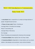 WGU C464 Introduction to Communication Study Guide 2023