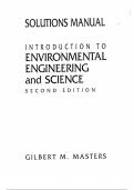 Introduction to Environmental Engineering and Science 2nd Edition By Gilbert  Masters Wendell (Solution Manual)