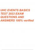 UHC Events Basics Test (2023 – 2024) Questions and Answers
