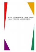 ATI PN FUNDAMENTALS PROCTORED EXAM. VERIFIED AND UPDATED.