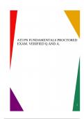 ATI PN FUNDAMENTALS PROCTORED EXAM. VERIFIED Q AND A.