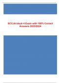 SCCJA block 4 Exam with 100% Correct Answers 2023/2024