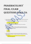 ATI RN PHARMACOLOGY 2019 FORM C QUESTIONS WITH COMPLETE ANSWERS 2023