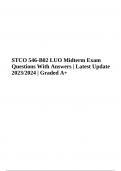 STCO 546 Midterm Exam Questions With Answers (Latest Update 2023/2024 Graded A+)