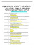 HESI FUNDAMENTALS EXIT EXAM VERSION 1 (V1) (2023/2024) (ALL 55 Q&A) (100% VERIFIED Q&A) GRADED A+|NEW!!