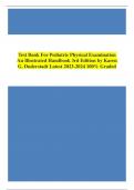 Test Bank For Pediatric Physical Examination An Illustrated Handbook 3rd Edition by Karen G. Duderstadt 9780323476508 Chapter 1-20 Complete Guide