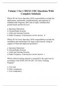 Volume 1 Set 1 3D1X1 CDC Questions With Complete Solutions