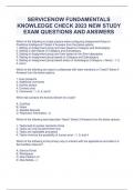 SERVICENOW FUNDAMENTALS KNOWLEDGE CHECK 2023 NEW STUDY EXAM QUESTIONS AND ANSWERS