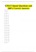 GMAT Quant Questions and 100% Correct Answers